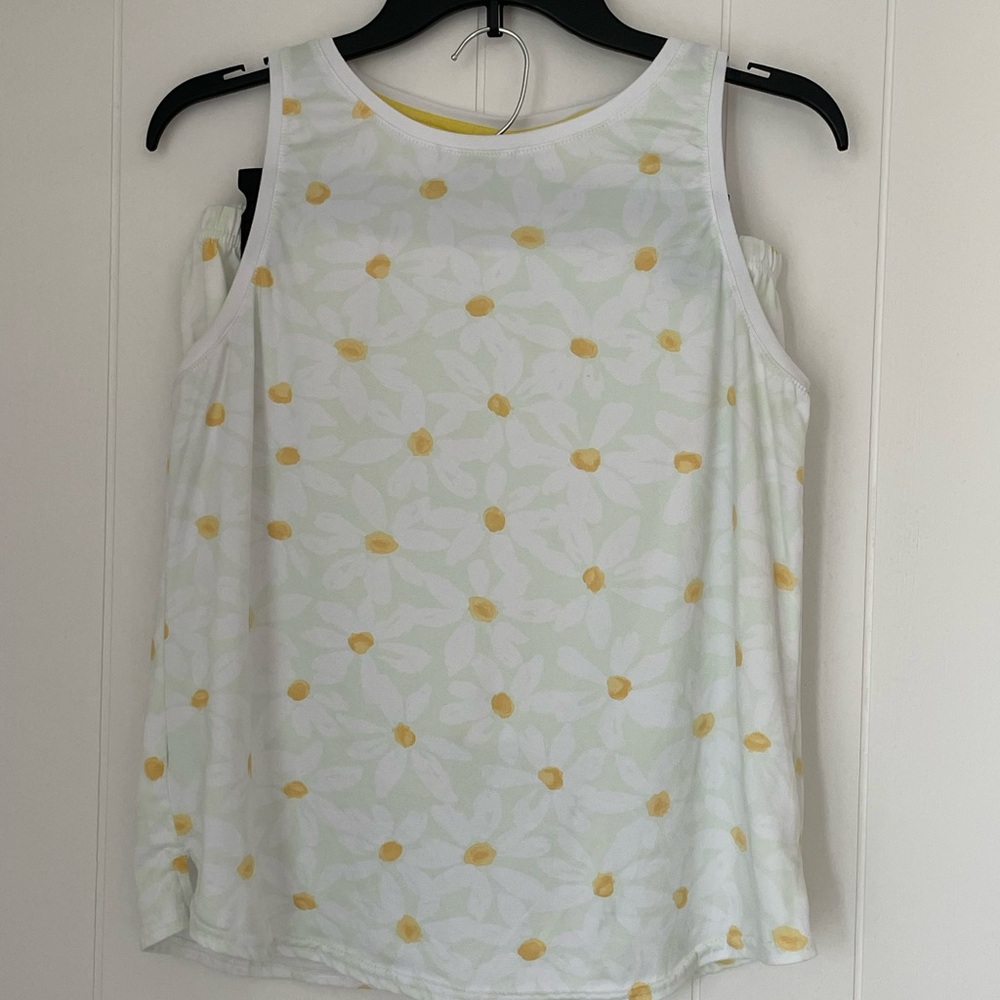 Laura Ashley 2 Pc. Pajama Short Set Size Large Daisy Pattern